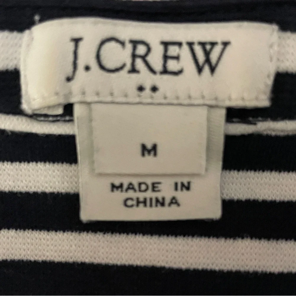 J. Crew Striped Nautical Mini Dress Medium Short Sleeves Lace Up Coastal H9354